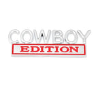 COWBOY EDITION COOL Car 3D Metal Front Hood Grille Emblem Badge Decal Sticker Auto Pickup Tail Trunk Body Styling Accessories