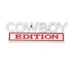 COWBOY EDITION COOL Car 3D Metal Front Hood Grille Emblem Badge Decal Sticker Auto Pickup Tail Trunk Body Styling Accessories