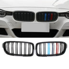 Car Front Bumper Racing Grille Grill For BMW 3 Series F30 F31 F35 F80 2012 2013 2014 2015-2018 1 Pair Gloss Black Kidney Grills