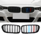Car Front Bumper Racing Grille Grill For BMW 3 Series F30 F31 F35 F80 2012 2013 2014 2015-2018 1 Pair Gloss Black Kidney Grills