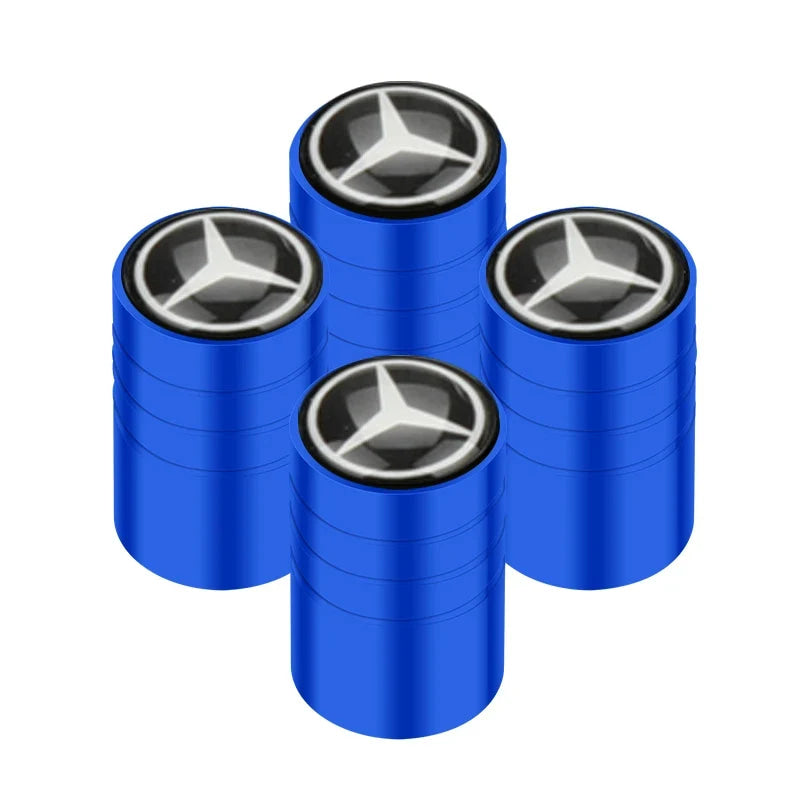 Car Tire Valve caps Emblem metal sticker For Mercedes Benz W203 W204 W168 GLC GLE CLA accessories Interior Mouldings YZQMM-BENC