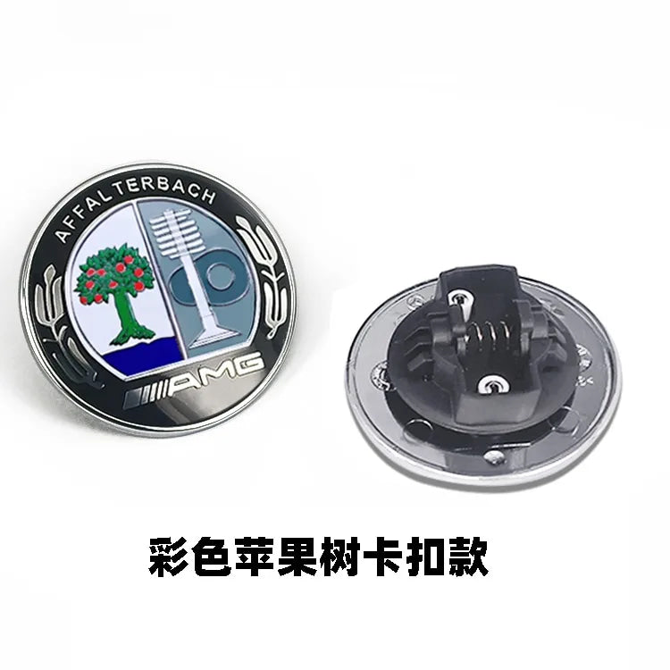 1PC 56mm Car Hood Emblem Badge Bonnet Emblem Cover For Mercedes Benz Brabus AMG W124 W163 W202 W203 W204 W210 W211 W205 Sticker
