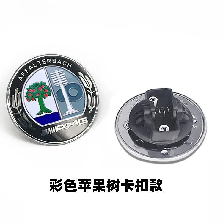 1PC 56mm Car Hood Emblem Badge Bonnet Emblem Cover For Mercedes Benz Brabus AMG W124 W163 W202 W203 W204 W210 W211 W205 Sticker