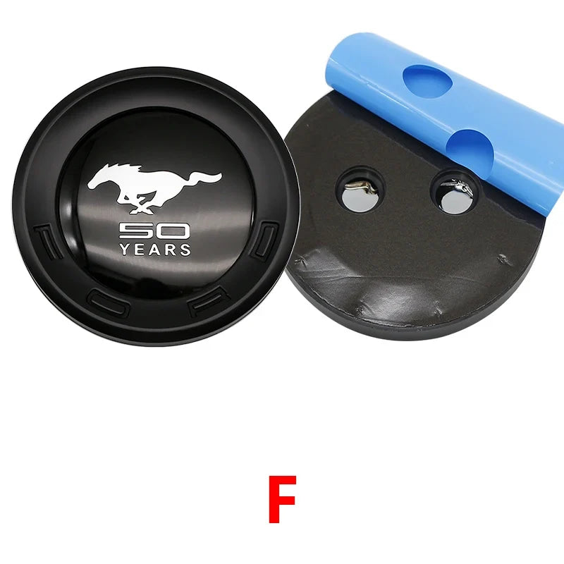 150mm Car Rear Trunk Emblem For Ford Mustang Tire Style ABS Badge 5.0 Roush Shelby GT500 Cobra Laguna Auto Tuning Accessories