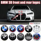 Carbon Fiber 50th Anniversary Front Rear Logo Kit for BMW 82mm 74mm Badge F30 F10 E46 E90  2-Pin Base DIY Replacement Decor Set