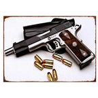 Letreros Metálicos con Forma de Pistola, que Exudan un Toque Militar, Ideales como Decoración de Pared en Cuartos de Hombre, Hogares, Cafeterías, Jardines, Clubes y Bares.