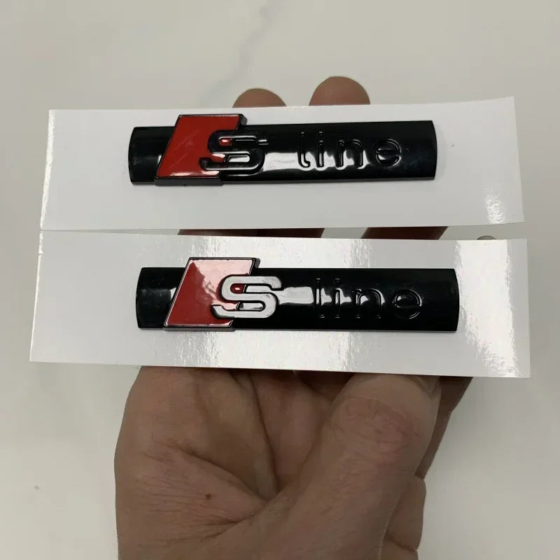 Replaced Accessories for Audi A3 2010-2020 2020-2024 Car Hood Front Grill Rear Trunk Emblem Badge Sticker Quattro Sline 35TFSI
