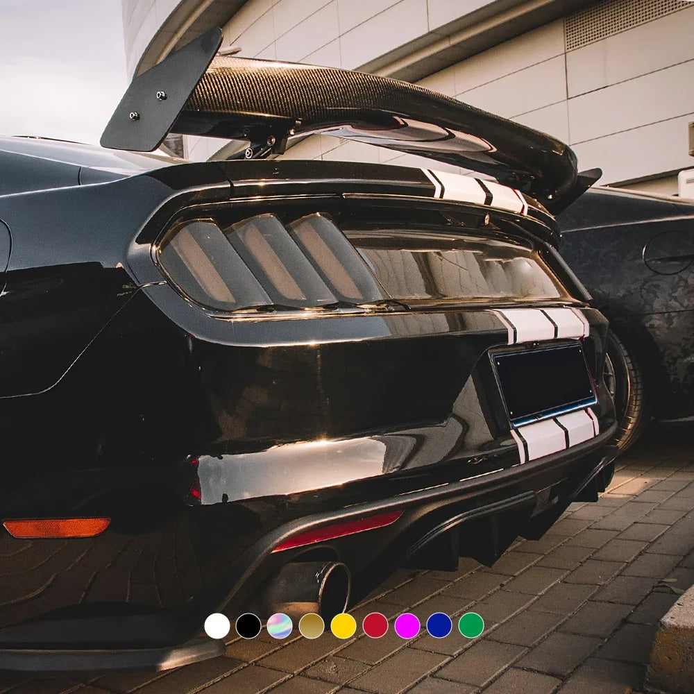 Car Stickers 6pcs Kit, Full Body Vinyl Decals, Racing Stripe Design for Roof Hood Door Exterior Car Modification (Multicolor)