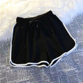 Mini pantalones cortos informales, pantalones cortos de pierna ancha holgados simples de verano para mujer, novedad