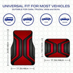 2pcs/4pcs Cool Red and Black Printed Car Floor Mats | Durable Polyester,  Universally Applicable for Trucks, Sedans, SUVs