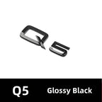 Car Rear Trunk Emblem Sticker For Audi A3 A4 A5 A6 A7 A8 Q3 Q5 Q7 Original Size Quarrto Sline Emblem ABS Black Refit Accessories