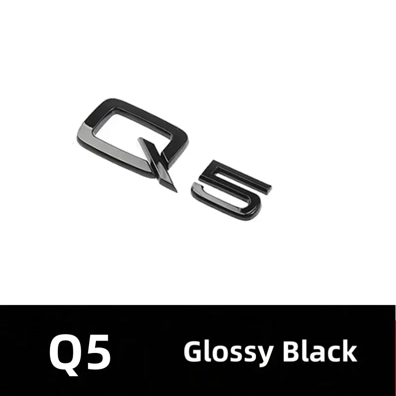 Car Rear Trunk Emblem Sticker For Audi A3 A4 A5 A6 A7 A8 Q3 Q5 Q7 Original Size Quarrto Sline Emblem ABS Black Refit Accessories