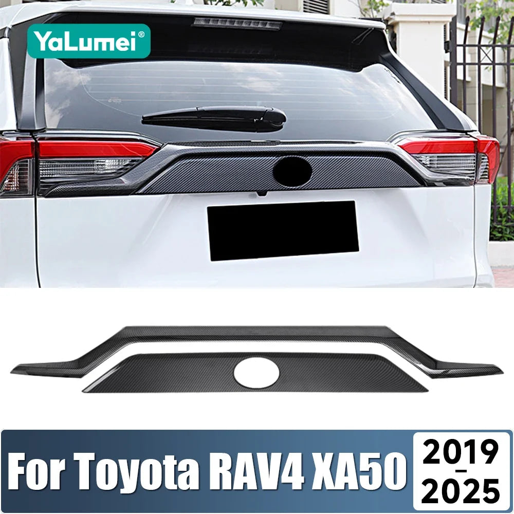 Car Rear Tail Trunk Door Upper Strip Trim Cover For Toyota RAV4 XA50 2019 2020 2021 2022 2023 2024 2025 RAV 4 Hybrid Accessories