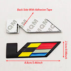 3D Metal Car Sticker Logo V Rear Trunk Badge Fender Side Emblem Decals For Cadillac ATS CTS CT4 CT5 XT6 Auto Accessories
