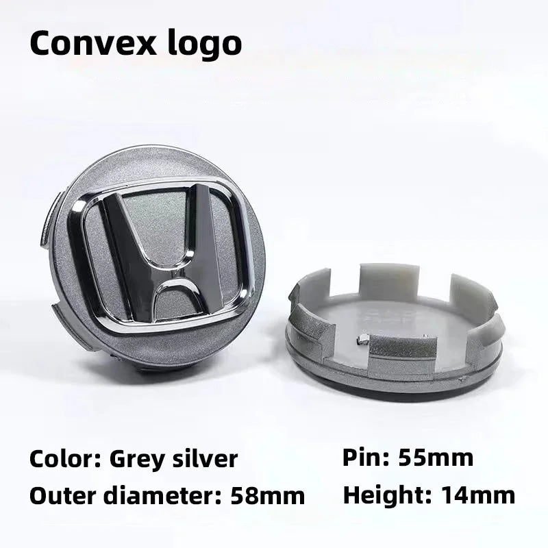 4Pcs 58mm Anti Dust Car Wheel Hub Center Caps for Honda Civic CRV Accord Fit Jazz HRV Vezel City Odyssey Stepwg Rim Badge Covers