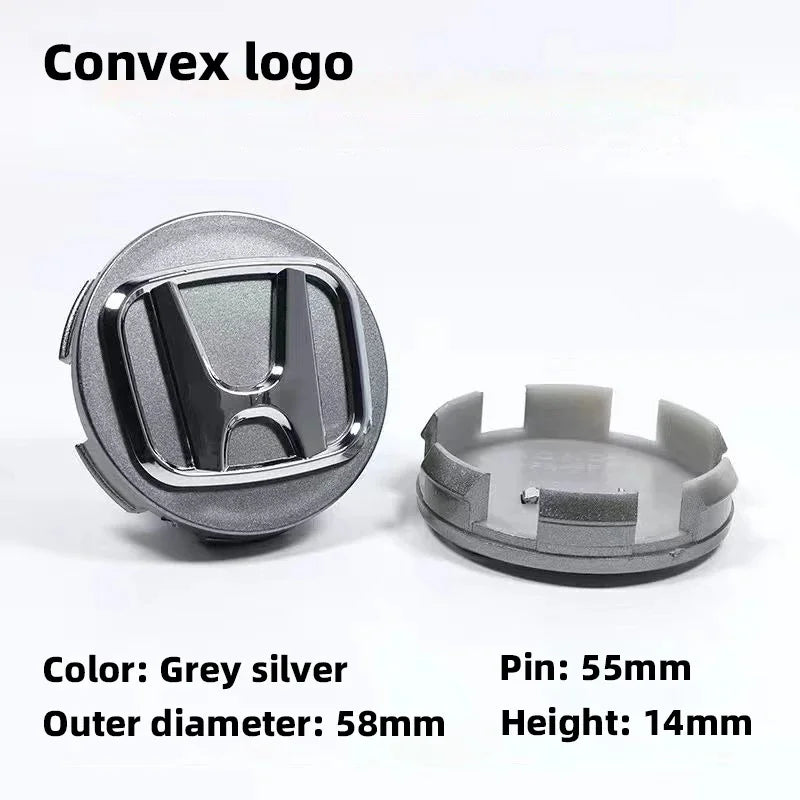 4Pcs 58mm Anti Dust Car Wheel Hub Center Caps for Honda Civic CRV Accord Fit Jazz HRV Vezel City Odyssey Stepwg Rim Badge Covers