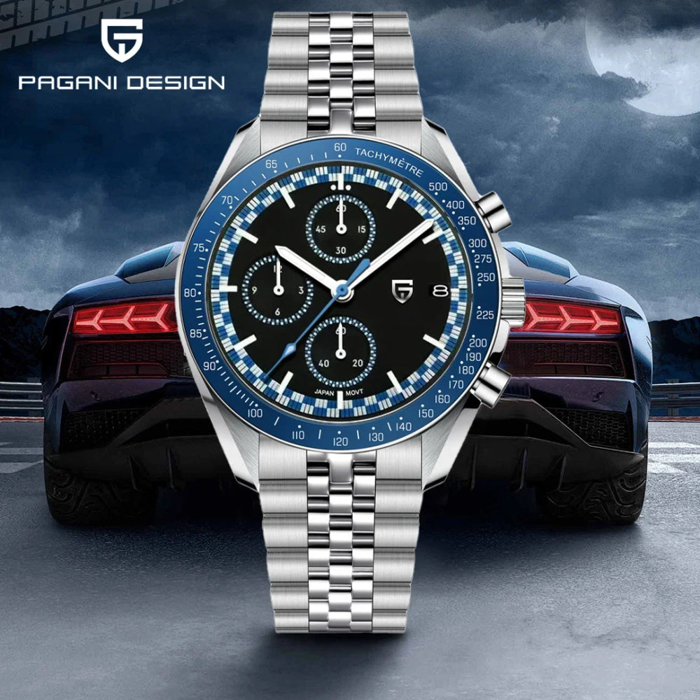 PAGANI DESIGN 2026 New Men's Watches Sport Quartz Watch For Men Racing Chronograph Waterproof AR Sapphire crystal Wristwatch Men