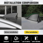 1pcs Shark Car Antenna fin Carbon Look Universal Decorative Sticker Part Non Functional Simulation Car Roof Top Mount Shark Fin