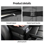 Almohadilla para reposabrazos de coche, cojín de protección de consola Central de cuero para coche, caja de almacenamiento de reposabrazos de espuma viscoelástica gruesa con bolsillo