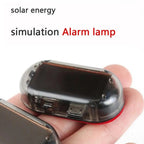 Luz de seguridad falsa para coche con energía Solar, alarma simulada, lámpara LED intermitente inalámbrica, luz de precaución de advertencia antirrobo, 1 Uds.