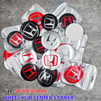 4pcs 56mm 60mm 65mm Car Wheel Center Covers Badge Sticker Stickers For Honda Civic XR-V HR-V Accord Odyssey CRV Insight Fit