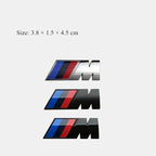 Car Valve Core BMW 3D Electroplating Emblem Stickers Trunk Decorative Stickers For BMW X5 E91 E70 F11 E30 F31 X3 F25 E61 E83 X1