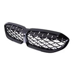 XVIP For BMW G20 3-Series G20 G21 G28 2019-2023 Front Bumper Hood Kidney Racing Grilles Replacement Black Diamond Meteor Style