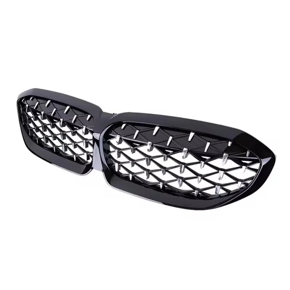 XVIP For BMW G20 3-Series G20 G21 G28 2019-2023 Front Bumper Hood Kidney Racing Grilles Replacement Black Diamond Meteor Style