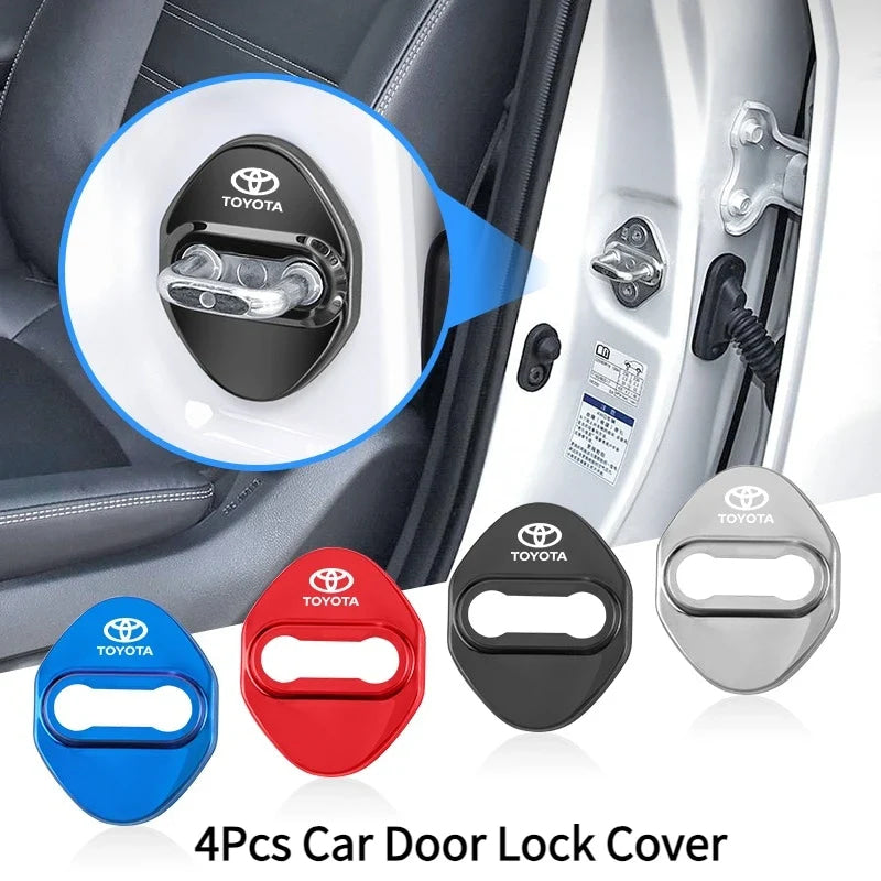 Car Door Lock Cover Protective Buckle Cap Scratch and Dirt Resistant for Toyota Yaris Corolla Camry RAV4 Hilux Prius Accessories