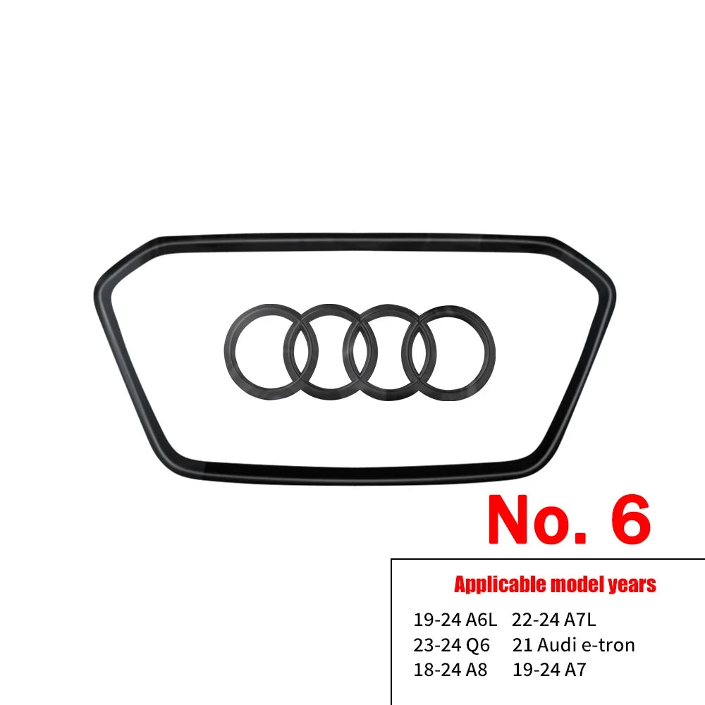 Car Styling Steering Wheel Center Logo Cover Replacement Trim Accessories For Audi Sline TT A3 A5 A7 Q3 Q5 Q7 Q8 A4L A6L A8L Q5L