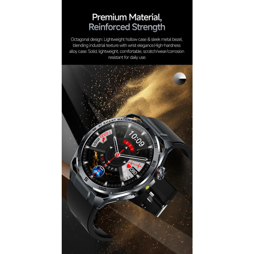 2026 New ECG AI Health Smartwatch for Men 1.53"AMOLED BP/Heart Rate Monitor BT Call IP68 Waterproof Smart Watch for Android IOS