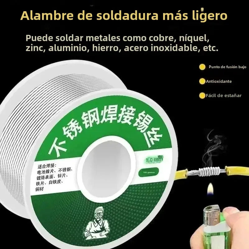 Varillas de soldadura de electrodos con núcleo Fux de aluminio y cobre Universal, alambre de soldadura de fácil fusión para soldadura de refrigerador de hierro, aluminio, cobre y acero