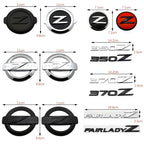Car Front Emblem Sticker Auto Rear Trunk Badge for Nissan Z 350Z 370Z Fairlady Z3 Z34 Altima Leaf Livina Maxima Qashqai Sylphy