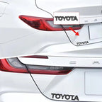 3D ABS Glossy Black Silver Letters Trunk Emblem Stickers Car Accessories Modified For Toyota camry chr corolla rav4 Car Sticker