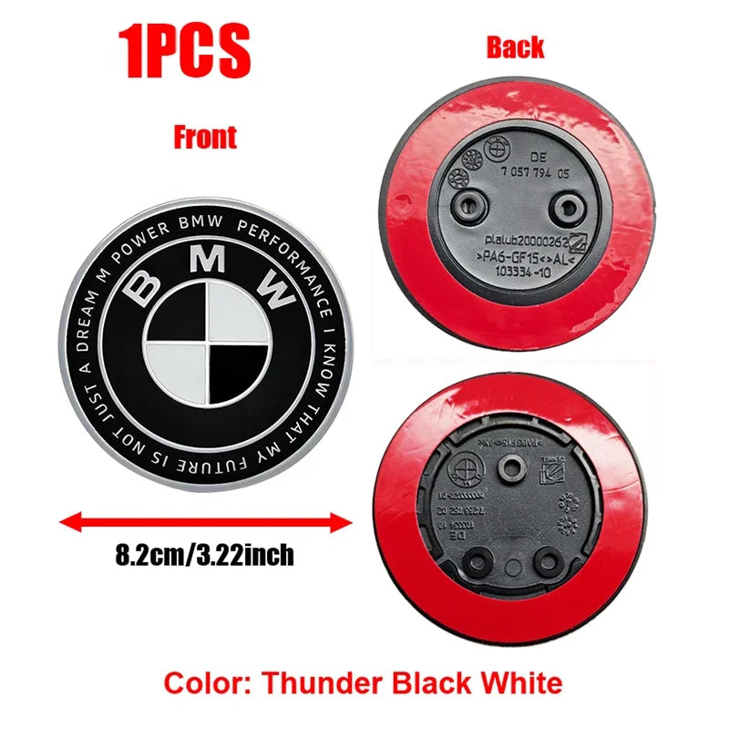 Car Sticker Easy Installation 82mm For BMW Hood Bonnet Logo Emblem Badge  Ultra Durable Anti-Rust Waterproof Front Accessory