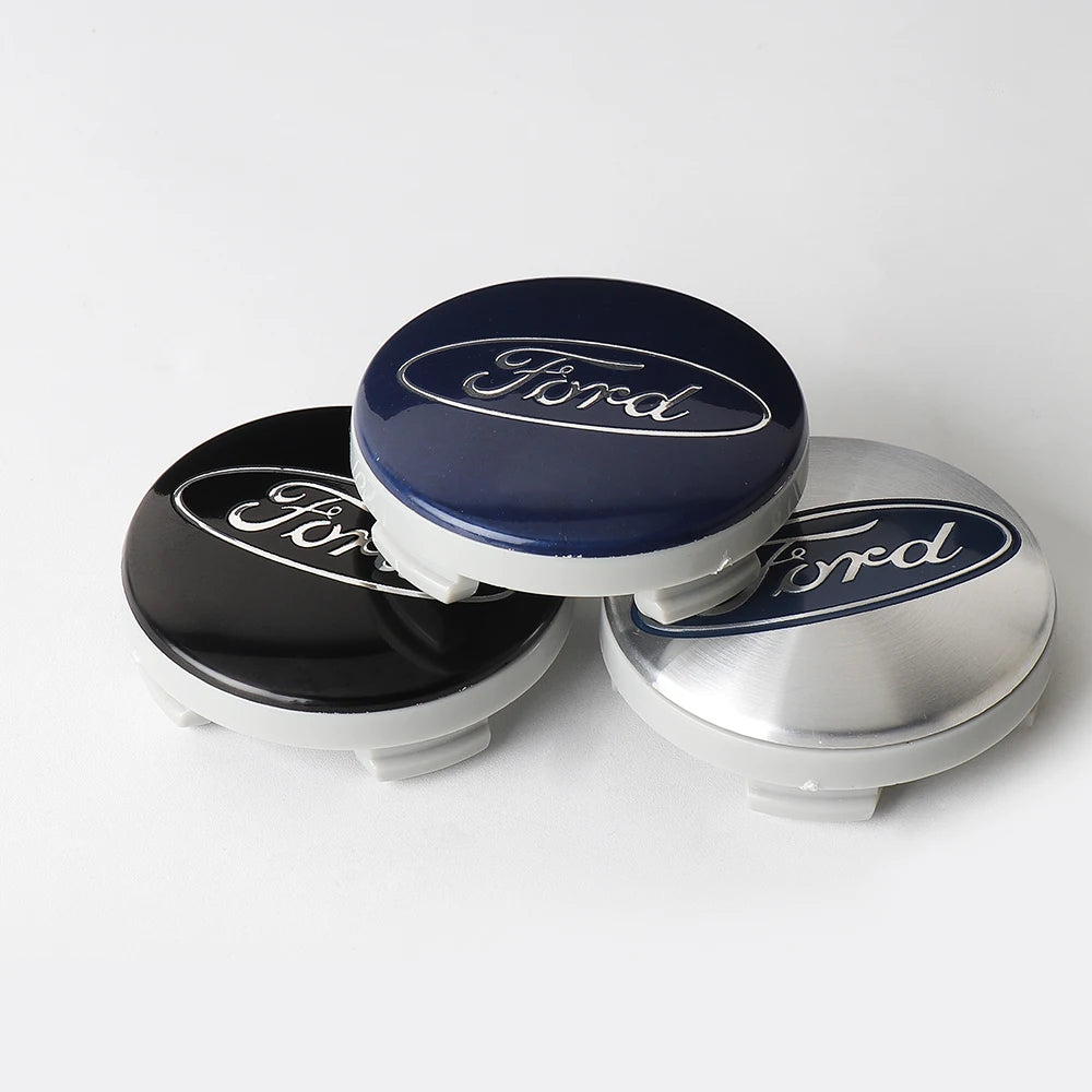 54MM 4Pcs Car Wheel Hub Cap Badge Logo Accessory For Ford Ranger Mustang Kuga Mondeo Fiesta Explorer ETransit STLine Racing MK2