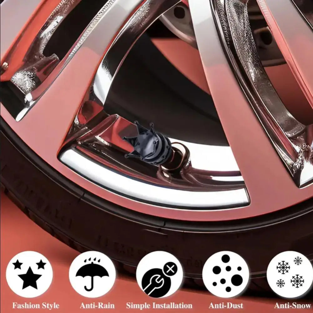 4PCS Crown Style Tire Valve Stem Caps, Air Caps Cover, Aluminum Alloy Dustproof And Waterproof Valve Caps Cover For All Toyota