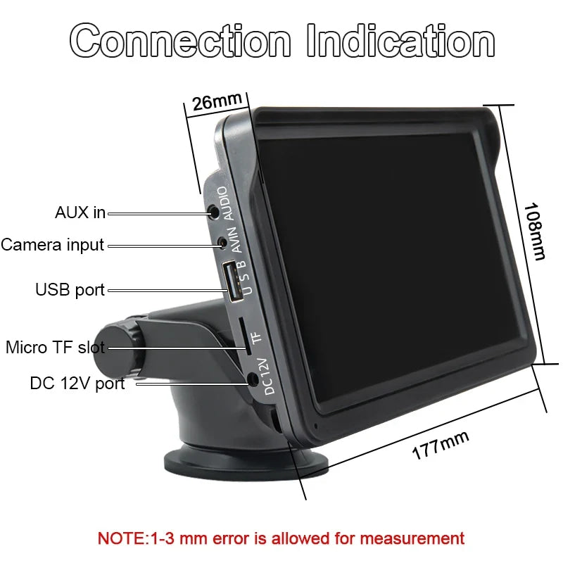 Hippcron 7inch Car Radio Multimedia Video Player Wireless Carplay And Wireless Android Auto Portable Universal Touch Screen