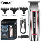 Cortadora de Pelo Profesional Kemei, Recortadora de Barba Eléctrica para Hombre, Máquina Cortadora de Pelo, Kit de Aseo KM-032