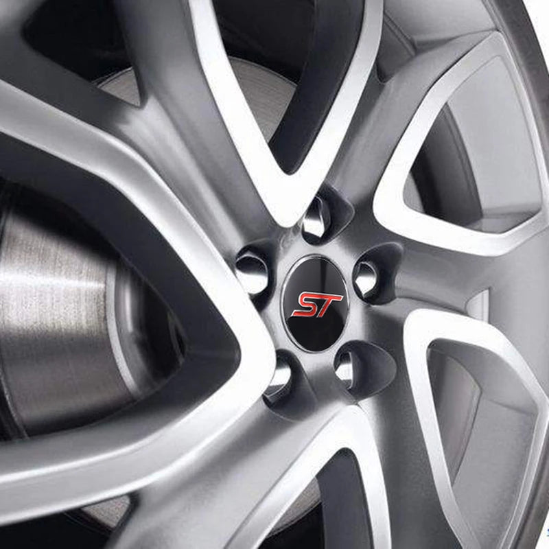 56mm Car Wheel Center Hub Cover Stickers Hub Decals For Ford Mustang Mondeo Focus Fusion Kuga Transit Edge Decoration Accesorios