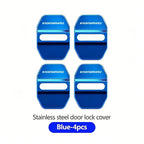 4Pcs Zinc Alloy  Car Door Lock Buckle Protection Cover Anti-Collision Shock Absorbing Cushion Stickers For BMW G80 G06 G07 G42 G