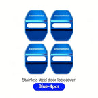 4Pcs Zinc Alloy  Car Door Lock Buckle Protection Cover Anti-Collision Shock Absorbing Cushion Stickers For BMW G80 G06 G07 G42 G