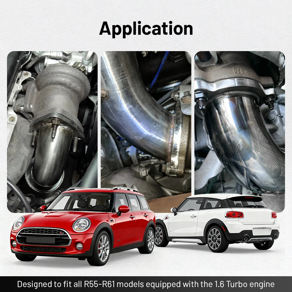 Racing Car 2.5" Catless Downpipe For Mini Cooper R55 Clubman R56/R57/R58/R59 R60 Countryman R61 1.6L 07-16