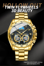 BINBOND Luxury Men Quartz Watches Fashion Concept Decorative Dial Casual Military Sports Wristwatch Waterproof Men's Clock