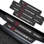4Pcs Car Door Threshold Protector Sticker Emblem Decal Auto Accessories  For Dodge Durango Caliber Dakota Neon SXT Nitro Ram SRT