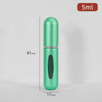 Mini atomizador de botella de Perfume recargable, pulverizador de aluminio, contenedor de líquidos portátil de viaje, herramienta dispensadora de cosméticos, 1 ud.