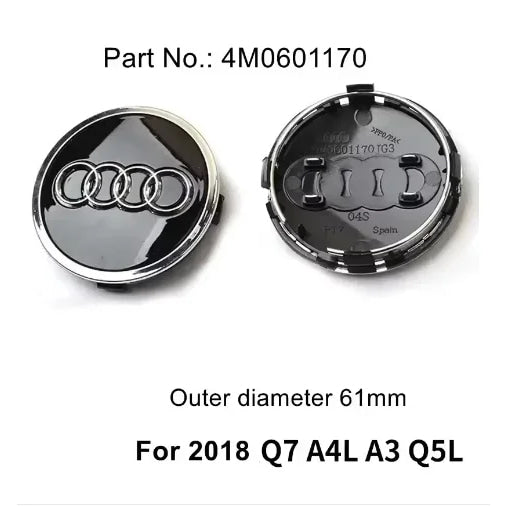 4pcs AUDI 60/61/68/69/77MM/135MM Car Wheel Center Hup Cap Cover for A6L A7 A8 A3 A4 A5 A6 S3 S4 Q3 Q5 Q5L Q7 RS3 RS4 RS5 RS6 TT