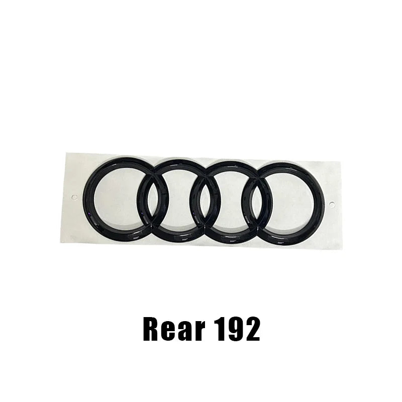 273mm 192mm Car Styling Hood Front Bonnet Grill Rear Trunk Emblem Badge Stickers Glossy Black Accessories For Audi S6 2020-2023