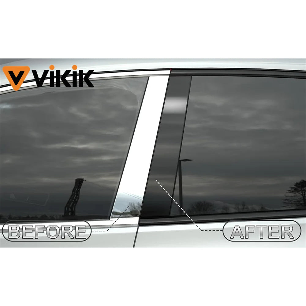 3/5/7/10CM Black Glossy Vinyl Stripes Car Tape Waterproof Window Trim Film for Hood Roof Pillar