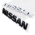 ABS Car Rear Trunk Letters Logo Badge Emblem Sticker For Nissan Qashqai Juke Pulsar Sentra Altima Patrol Micra Rogue Almera
